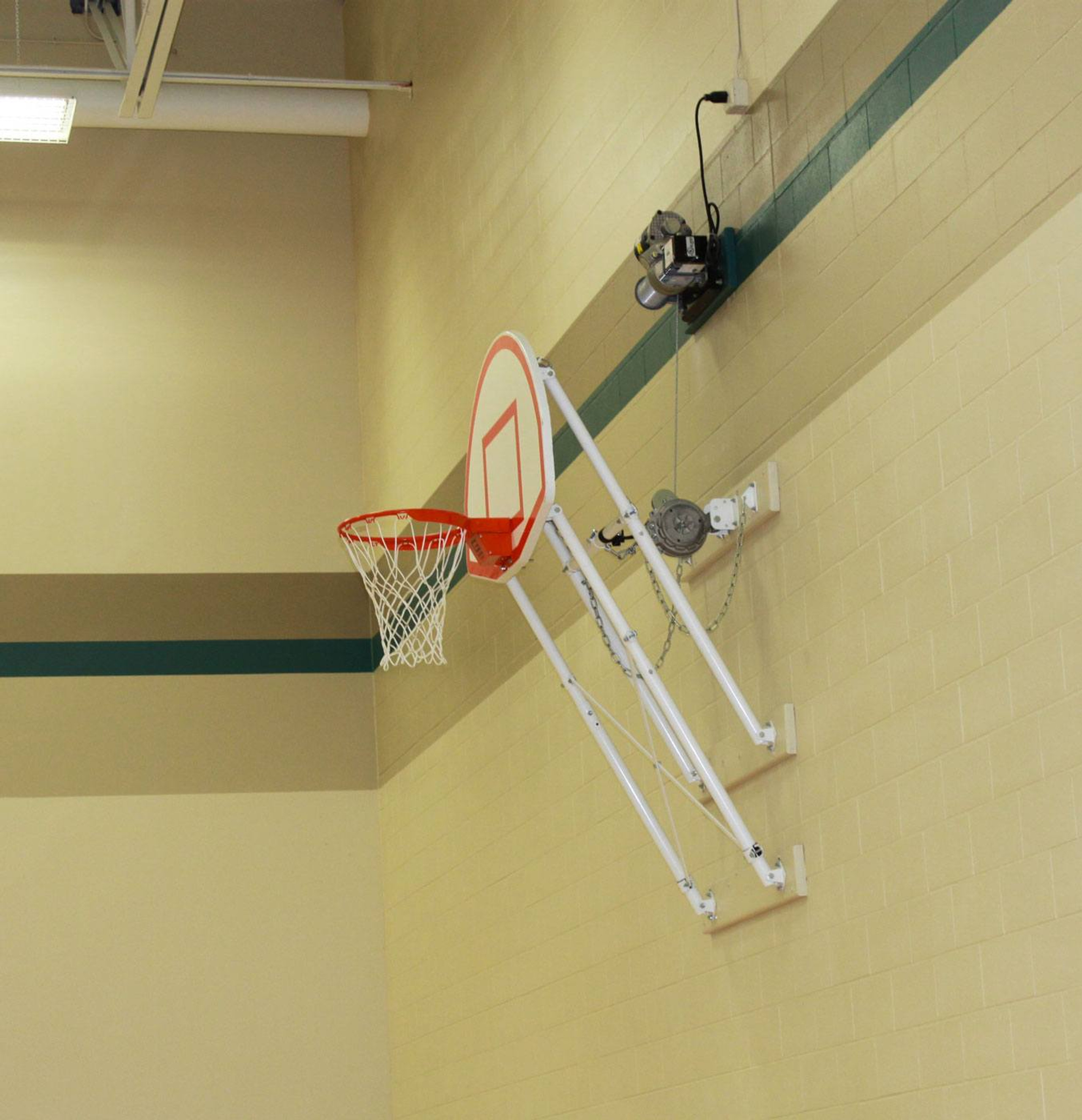 Gared SideFold Wall Mount Basketball Hoop with Glass Board and Manual