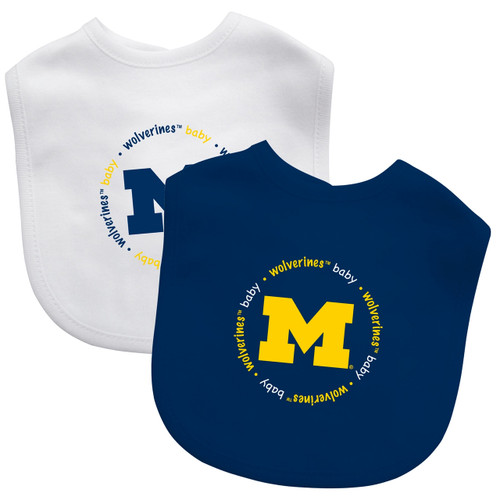 Michigan Wolverines 2-Pack Baby Bibs