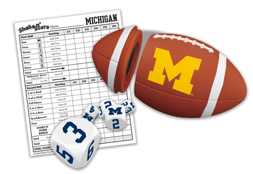 Michigan Wolverines Shake N' Score Travel Dice Game