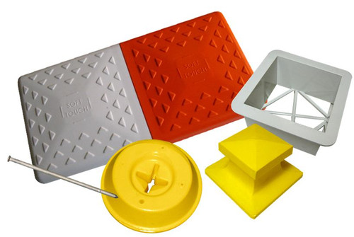 Soft Touch 15" Double First Base Baseball / Softball Base with In-Ground Mount