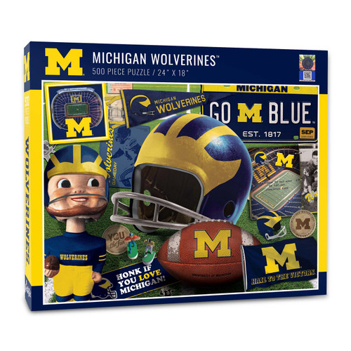 Michigan Wolverines Retro Series 500 Piece Puzzle