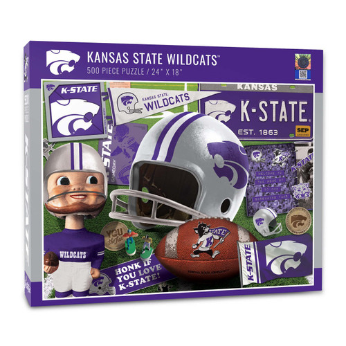 Kansas State Wildcats Retro Series 500 Piece Puzzle