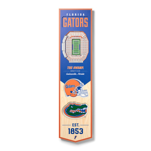 Florida Gators 8" x 32" 3D Stadium Banner Wall Art