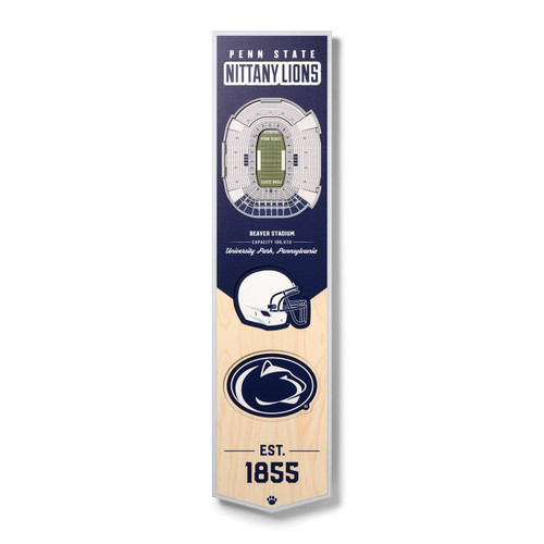 Penn State Nittany Lions 8" x 32" 3D Stadium Banner Wall Art