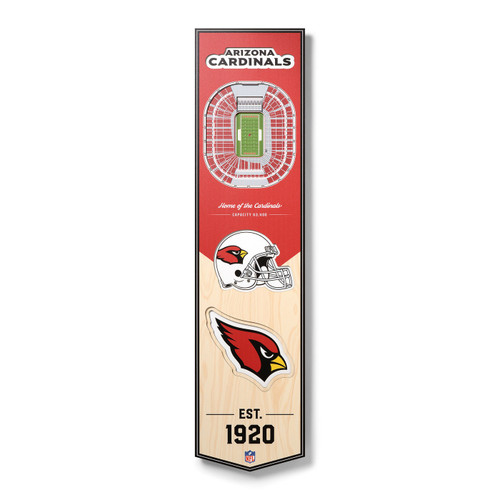 Arizona Cardinals 8" x 32" 3D Stadium Banner Wall Art