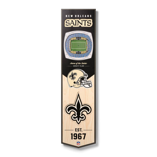New Orleans Saints 8" x 32" 3D Stadium Banner Wall Art