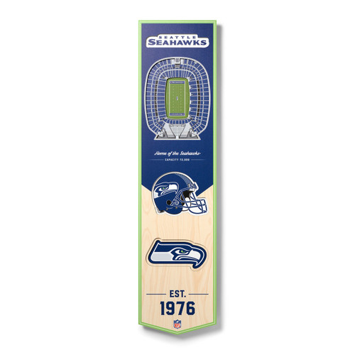 Seattle Seahawks 8" x 32" 3D Stadium Banner Wall Art