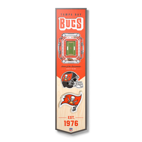 Tampa Bay Buccaneers 8" x 32" 3D Stadium Banner Wall Art