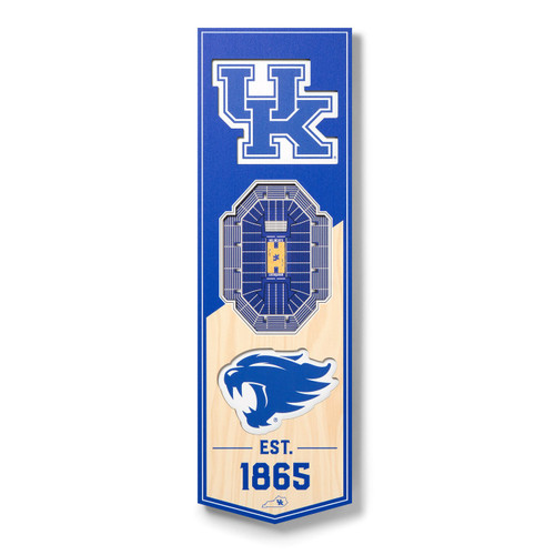 Kentucky Wildcats 6" x 19" 3D Stadium Banner Wall Art