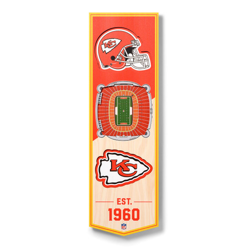 Kansas City Chiefs 6" x 19" 3D Stadium Banner Wall Art