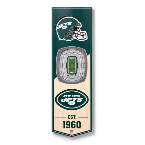 New York Jets 6" x 19" 3D Stadium Banner Wall Art