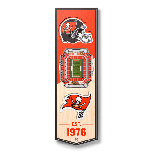 Tampa Bay Buccaneers 6" x 19" 3D Stadium Banner Wall Art