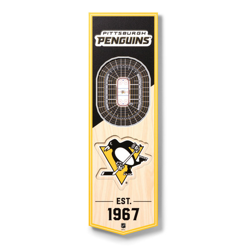 Pittsburgh Penguins 6" x 19" 3D Stadium Banner Wall Art