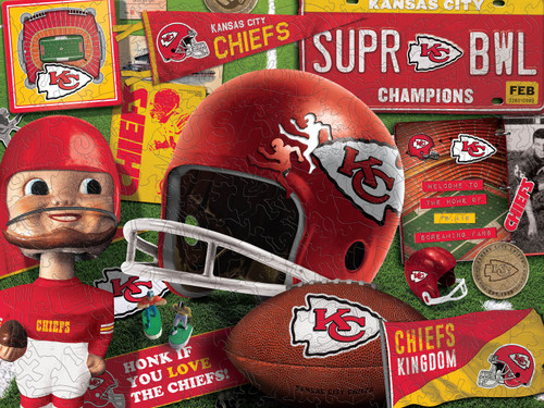 Kansas City Chiefs Wooden Retro Series 333 Piece Puzzle