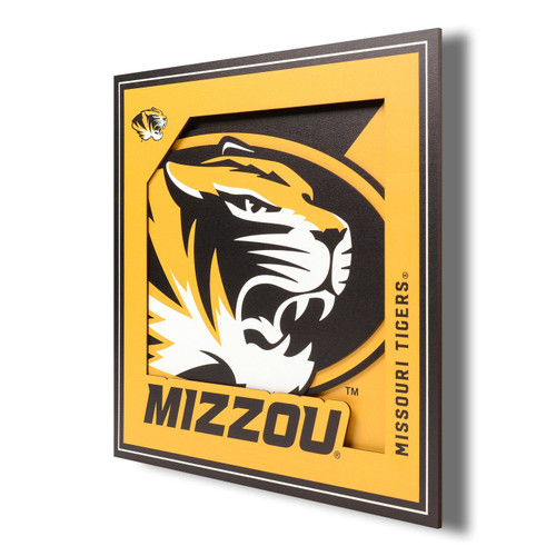 Missouri Tigers 12" x 12" 3D Logo Series Wall Art