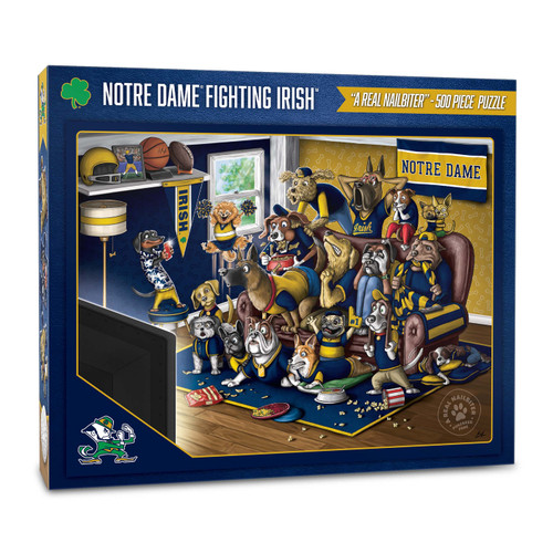 Notre Dame Fighting Irish Purebred Fans "A Real Nailbiter" 500 Piece Puzzle