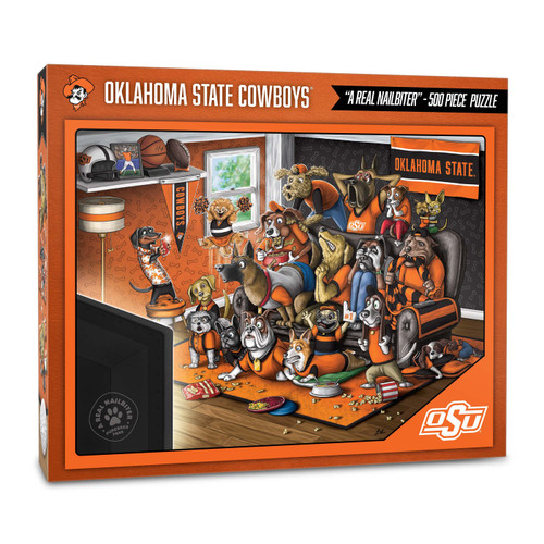 Oklahoma State Cowboys Purebred Fans "A Real Nailbiter" 500 Piece Puzzle