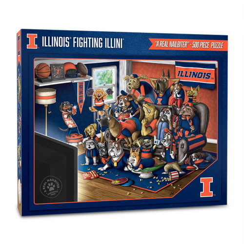 Illinois Fighting Illini Purebred Fans "A Real Nailbiter" 500 Piece Puzzle