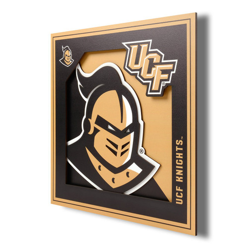 Central Florida Knights 12" x 12" 3D Logo Series Wall Art