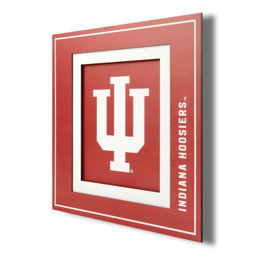 Indiana Hoosiers 12" x 12" 3D Logo Series Wall Art