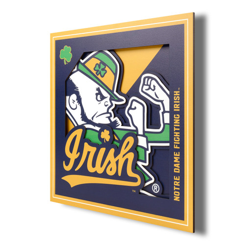 Notre Dame Fighting Irish 12" x 12" 3D Logo Series Wall Art