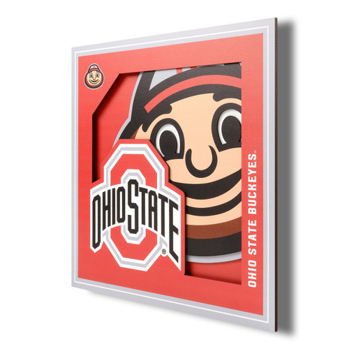 Ohio State Buckeyes 12" x 12" 3D Logo Series Wall Art