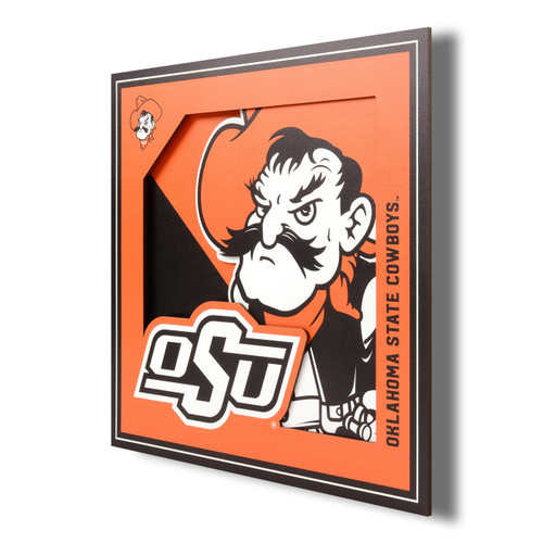 Oklahoma State Cowboys 12" x 12" 3D Logo Series Wall Art