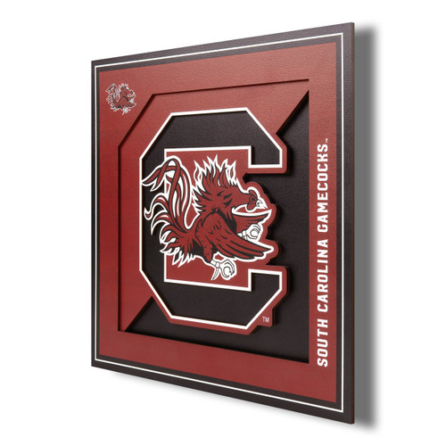 South Carolina Gamecocks 12" x 12" 3D Logo Series Wall Art
