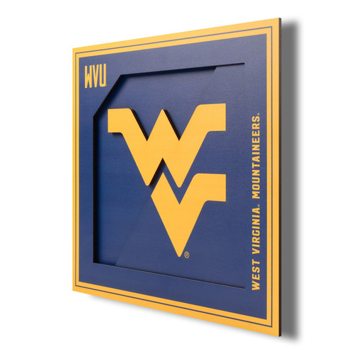 West Virginia Mountaineers 12" x 12" 3D Logo Series Wall Art