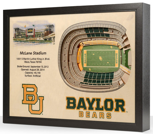 Baylor Bears 25-Layer StadiumViews 3D Wall Art