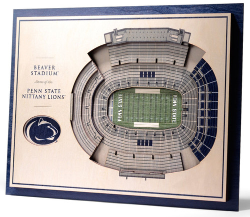 Penn State Nittany Lions 5-Layer StadiumViews 3D Wall Art
