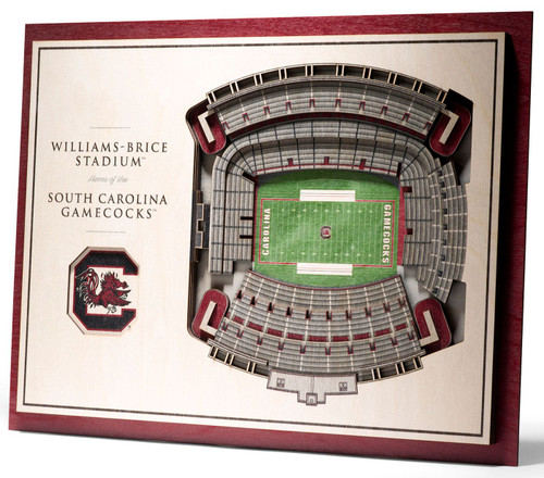 South Carolina Gamecocks 5-Layer StadiumViews 3D Wall Art