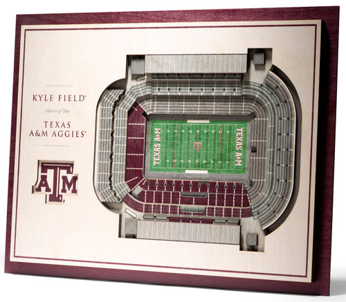Texas A&M Aggies 5-Layer StadiumViews 3D Wall Art