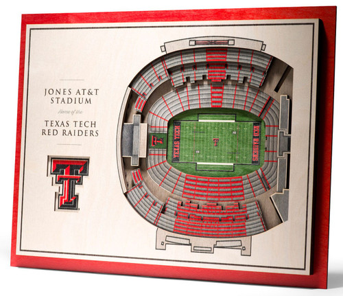 Texas Tech Red Raiders 5-Layer StadiumViews 3D Wall Art