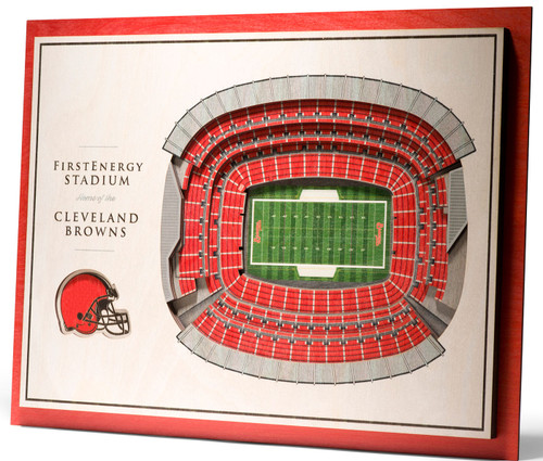 Cleveland Browns 5-Layer StadiumViews 3D Wall Art