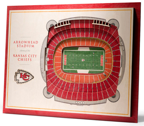 Kansas City Chiefs 5-Layer StadiumViews 3D Wall Art