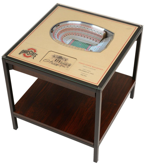 Ohio State Buckeyes 25-Layer StadiumViews Lighted End Table