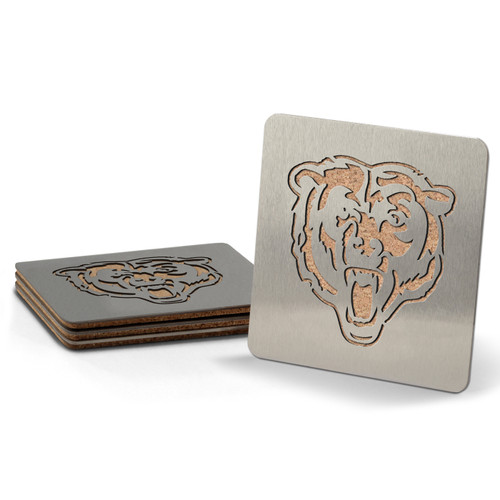 Chicago Bears Boasters Stainless Steel Coasters - Set of 4