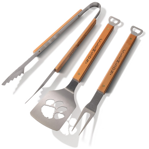 Clemson Tigers 3-Piece Grill Accessories Set