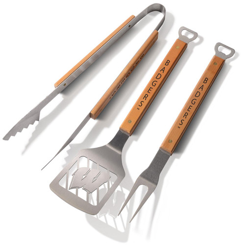 Wisconsin Badgers 3-Piece Grill Accessories Set