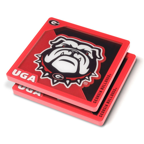 Georgia Bulldogs 3D Logo Series Coasters Set