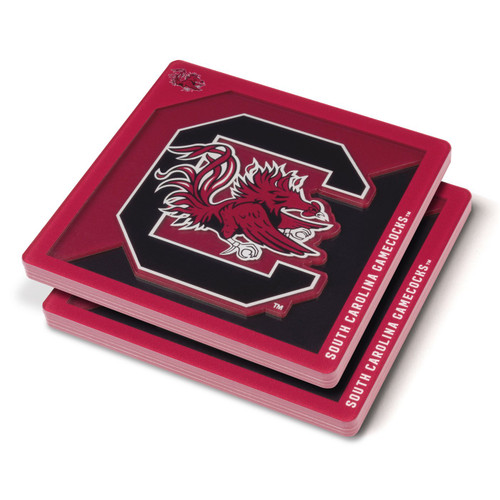 South Carolina Gamecocks 3D Logo Series Coasters Set