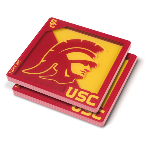USC Trojans 3D Logo Series Coasters Set