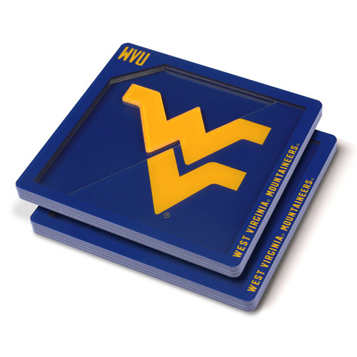 West Virginia Mountaineers 3D Logo Series Coasters Set