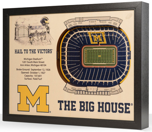 Michigan Wolverines 25-Layer StadiumViews 3D Wall Art