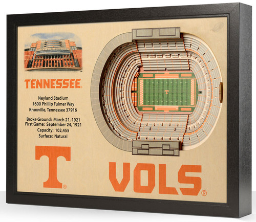 Tennessee Volunteers 25-Layer StadiumViews 3D Wall Art