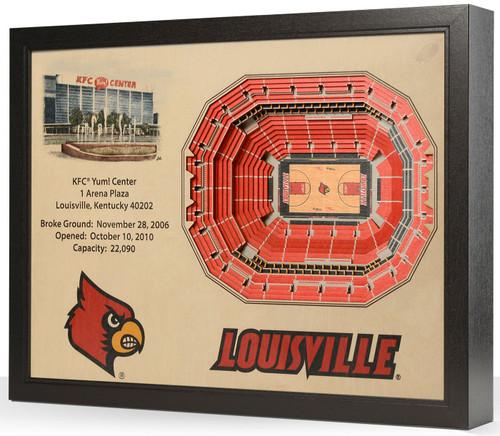 Louisville Cardinals 25-Layer StadiumViews 3D Wall Art