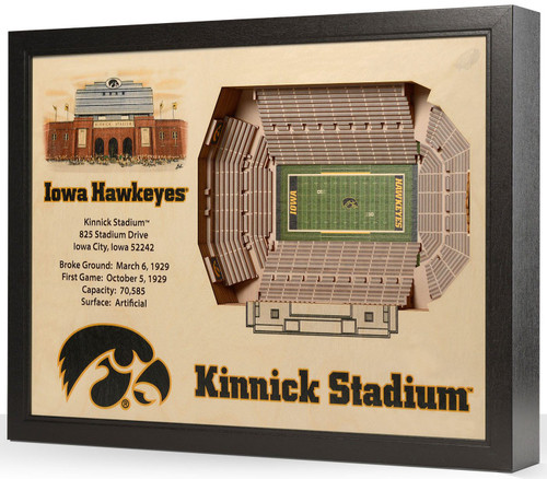 Iowa Hawkeyes 25-Layer StadiumViews 3D Wall Art