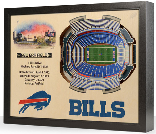Buffalo Bills 25-Layer StadiumViews 3D Wall Art