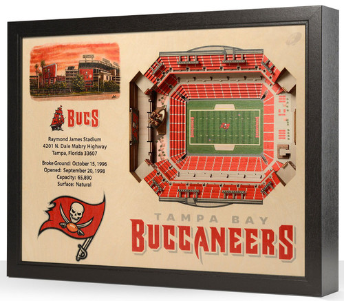 Tampa Bay Buccaneers 25-Layer StadiumViews 3D Wall Art
